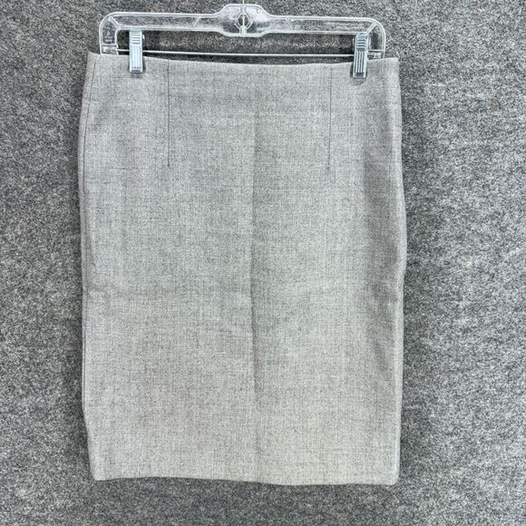 J. Crew Skirt Women 4 Gray A-Line Midi Zipper Wool Lined Mid Rise Casual Solid - Picture 1 of 6